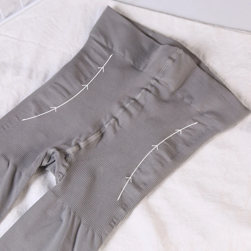 Весна Осень женская одежда Чулки 120D плотные тонкие колготки Пуш-ап бедра гладкая