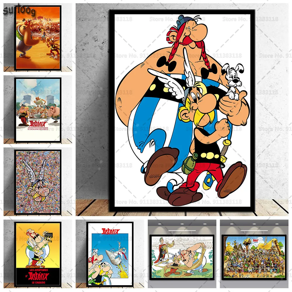 Классический комикс-постер Asterix Франция настенные художественные картины на