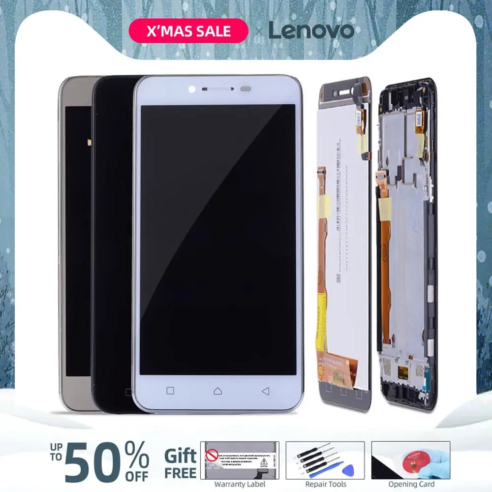 Дисплей для Lenovo Vibe K5 A6020A40 A6020 A40 LCD в сборе с тачскрином на рамке черный белый золотой