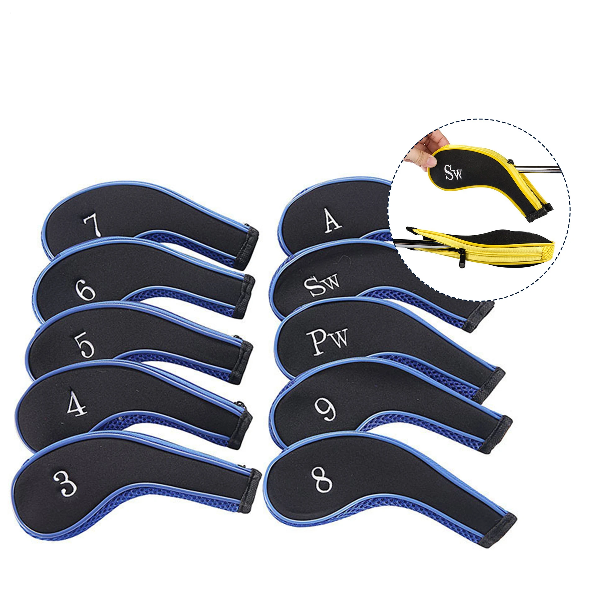 

10/Packs Manufacturer provides straightly golf iron cap set of golf clubs set of clubs set of rod set of multi-color optional