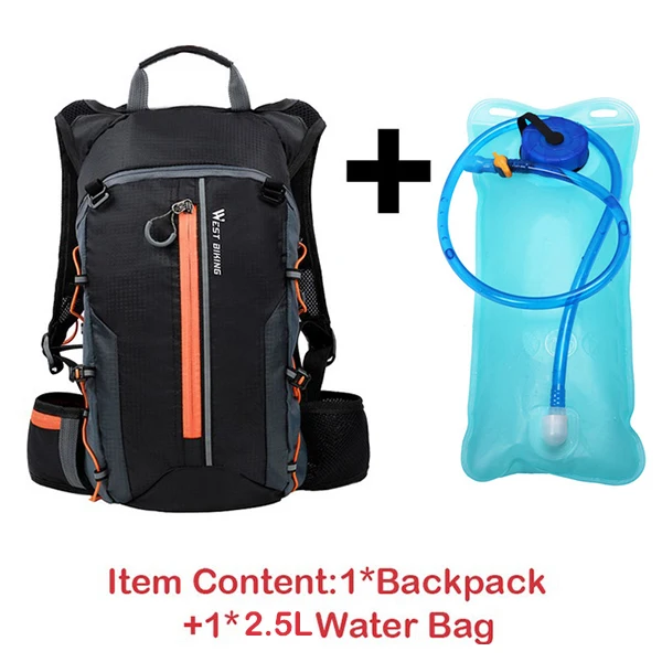 Orange-Water bag WEST BIKING велосипедная сумка, водонепроницаемая, для спорта на открытом воздухе, 10л, переносная, складная, для велоспорта, сумка для воды, рюкзак для пешего туризма, альпинизма, велосипедный рюкзак - Цвет: Orange-Water bag