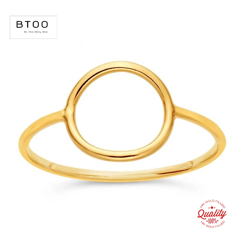 

14K Gold Filled 10mm Open Circle Ring Boho Minimalist Knuckle Ring Gold Jewelry Anillos Mujer Gold Accessories Rings for Women