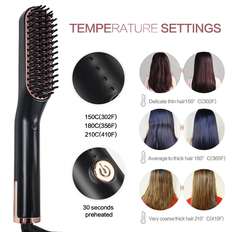 3 в 1 многофункциональная Hair straightener расческа выпрямитель для волос стайлер плойка