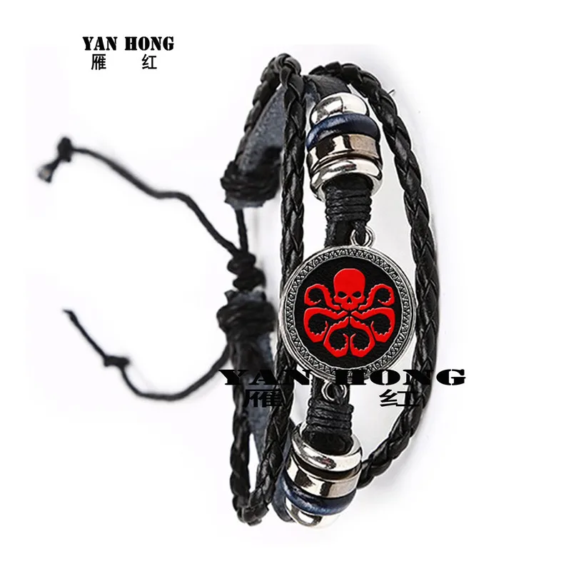 Новый кожаный браслет из горного хрусталя с логотипом ювелирные изделия