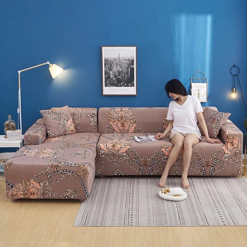 

Fortune Tree Stretch Elastic Sofa Cover Detachable Wrapped Slipcover Sofa Covers for Living Room L-shaped Corner Couch of Sofa
