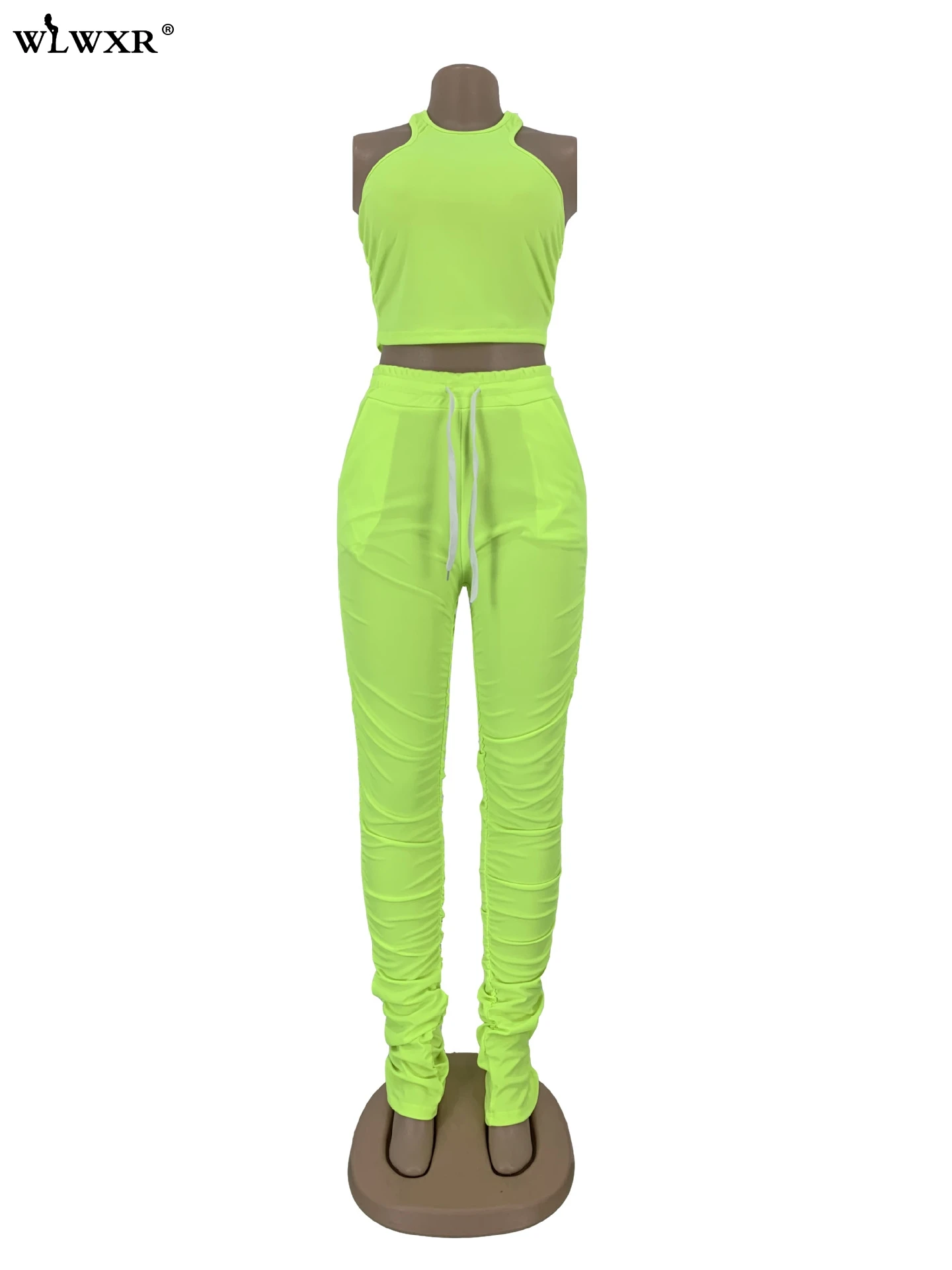 Женский спортивный костюм WLWXR летний повседневный комплект из двух предметов