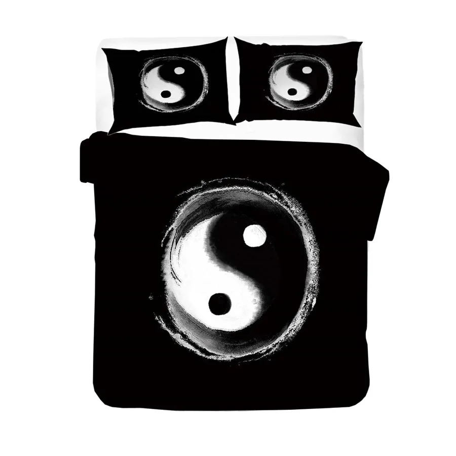 HELENGILI 3D Постельное белье Yin Yang печать наволочки с наволочкой Домашние текстильные изделия #YY19 on.