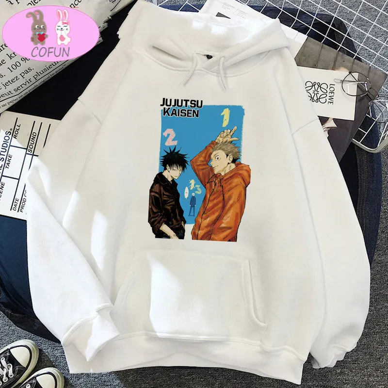 

COFUN Hot Anime Jujutsu Kaisen Itadori Yuji Gojo Satoru Fashion Hoodies Pullover Harajuku Hooded Sweatershirt Unisex