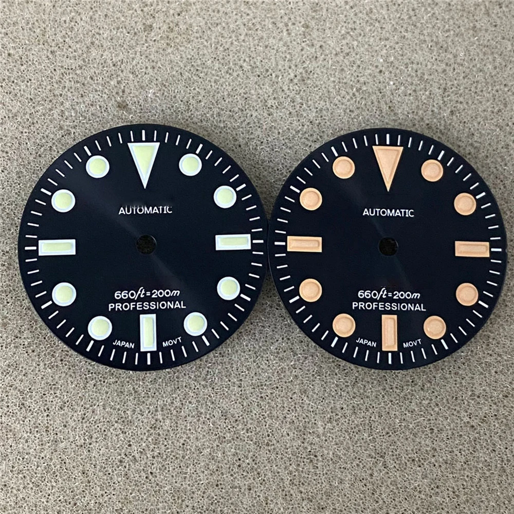 

Для SKX007 циферблат 28 мм зеленый светящийся циферблат часов без календаря для NH35/4R36 комплект для модификации движения