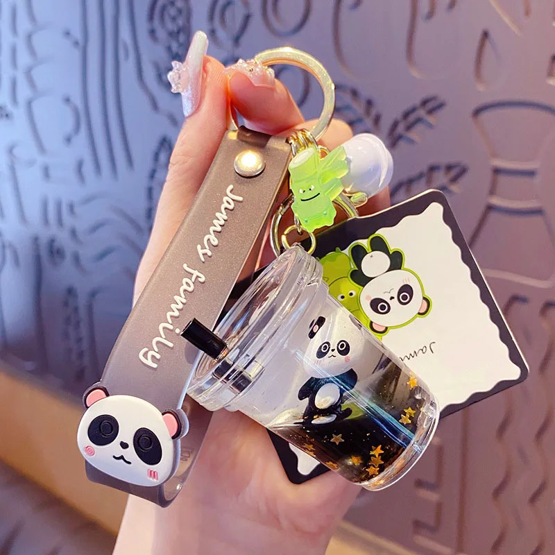 Брелок с рисунком сыпучего песка животных кроликов тигром плавающий бутылка