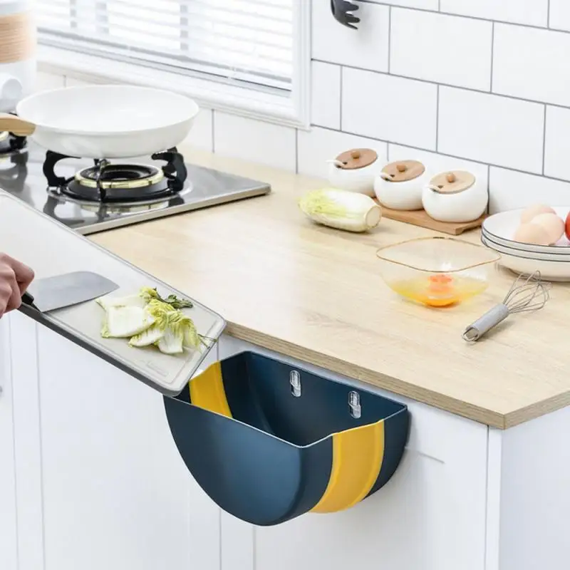 Кухонное ведро подвесная Складная мусорная корзина для хранения мусора складное