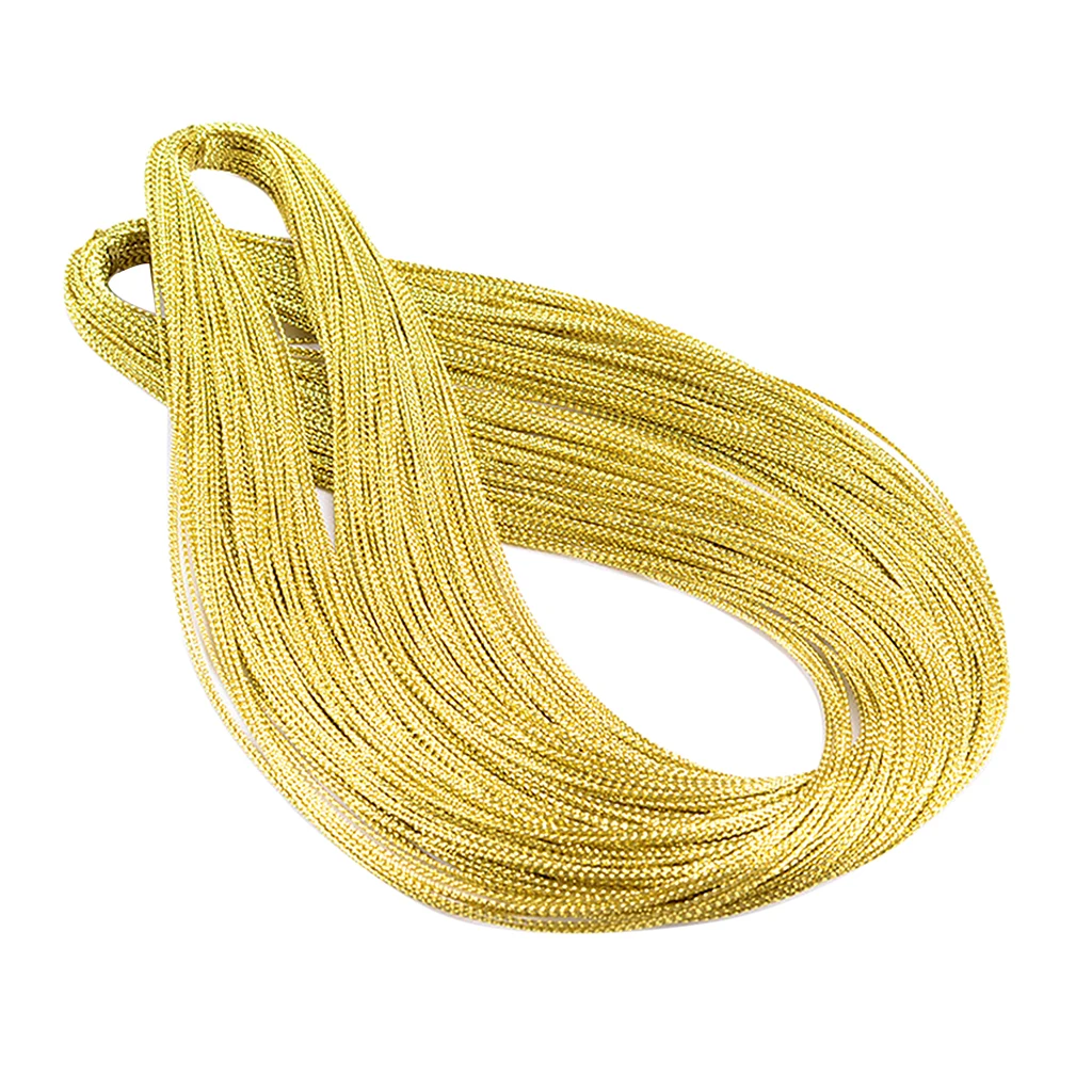 

2x Jewelry Braided Thread Metallic Cords String Tags Rope Non-Stretch Cords