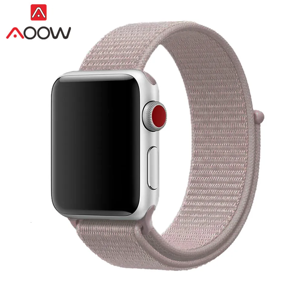 Цветной нейлоновый ремешок для часов Apple Watch 38 мм 42 мм 40 мм 44 мм тканый холщовый ремешок на липучке браслет для часов iwatch 1 2 3 4