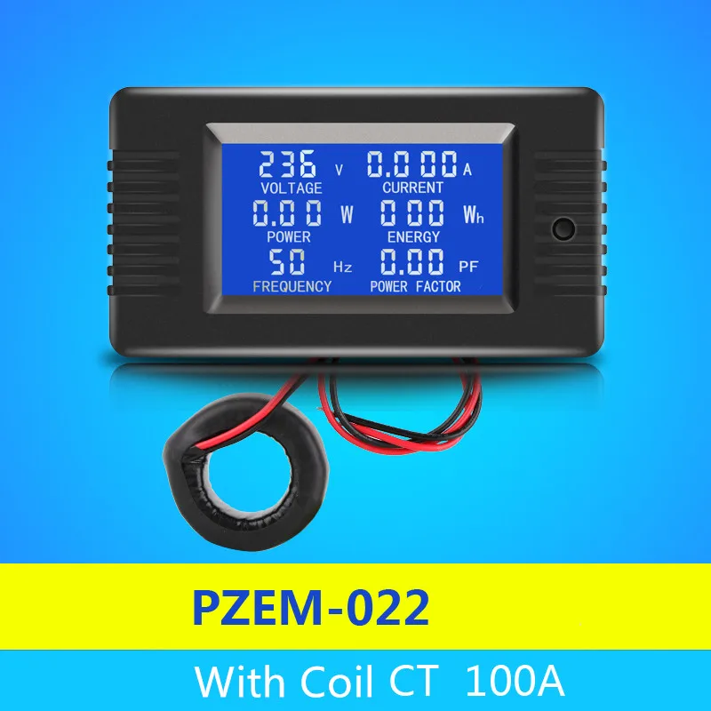Новейшая модель переменного тока 6in1 220V 100A однофазный цифровой Панель Amp Вольт