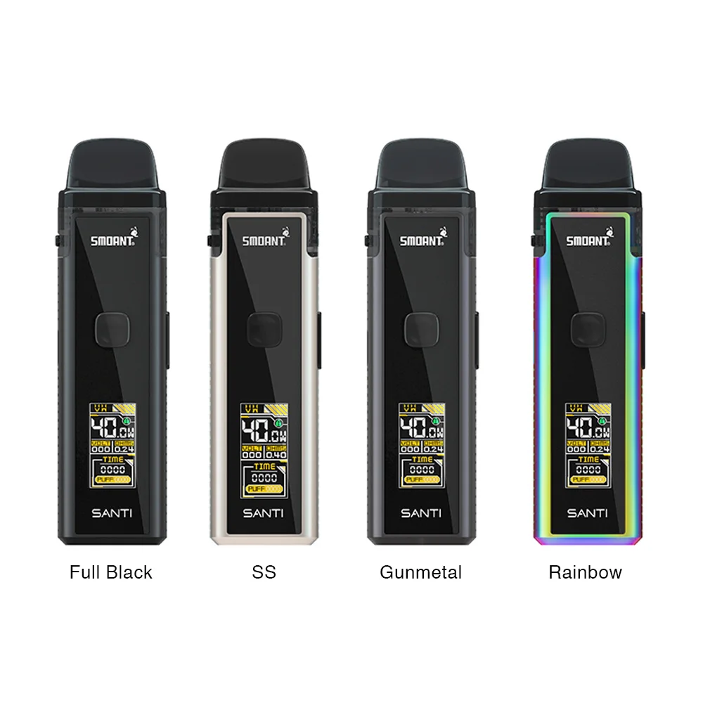 Набор для вейпа Smoant SANTI Pod 1100 мАч 3 5 мл с цветным экраном 0 96 дюйма - купить по