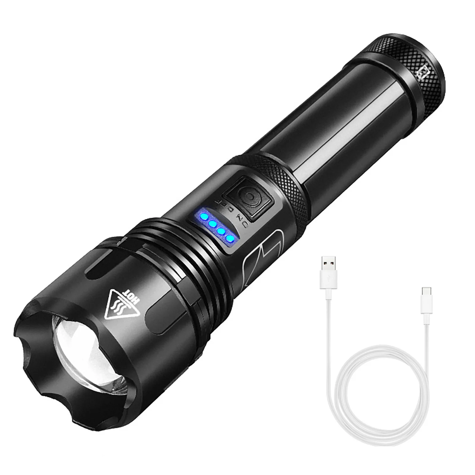 

Newest XHP50 Powerful LED Flashlight USB Recharge Zoom Torch Waterproof 1800Mah Tactical Flash Lamp Light