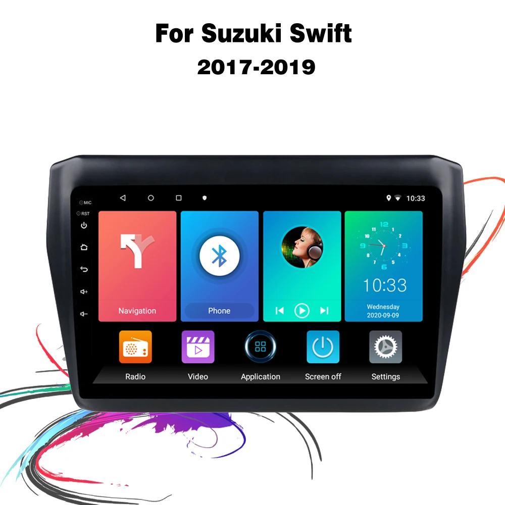 

Eastereggs 9" 2 Din Android Car Multimedia Player for Suzuki Swift 2017-2019 Head Unit Autoradio GPS Navigation BT WIFI