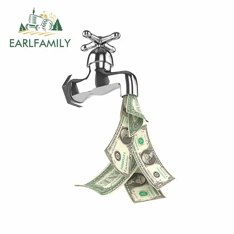 

EARLFAMILY 13 см x 8,6 см за кран доллар тонкая Наклейка виниловая Автомобильная наклейка индивидуальный креативный Водонепроницаемый виниловый м...