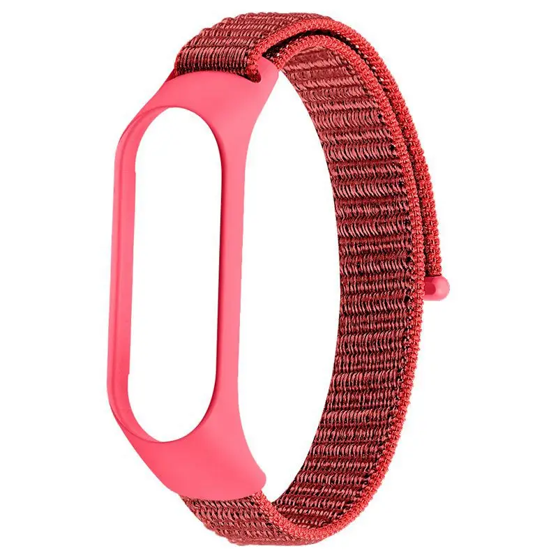 Red OULUCCI нейлоновый ремешок для xiaomi mi band 4, спортивный дышащий ремешок, аксессуары, сменный ремешок для mi band 4/3, браслет - Цвет ремешка: Red