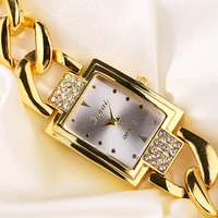 lady womens bracelet watch gifts stainless steel wedding gold crystal rhinestone quartz durable watch