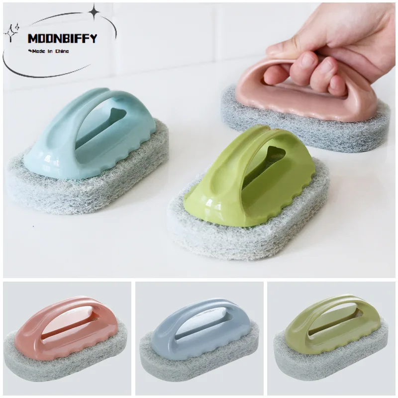 

Щетка для ванны с ручкой, мощная губка для ванной комнаты, чистящая щетка, принадлежности для уборки