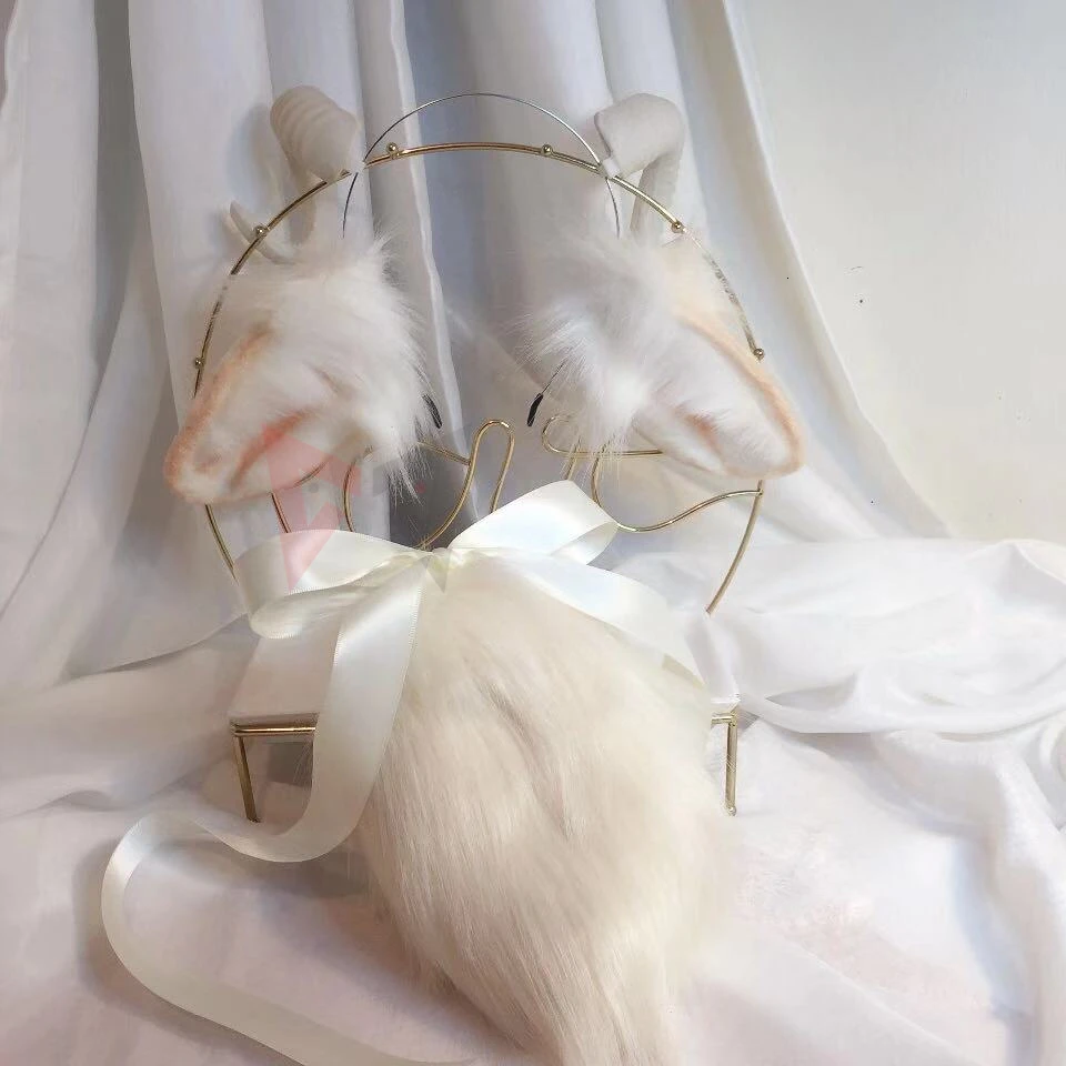 MMGG обручи для волос с овечьими ушками хвост изготовленные на заказ ручная работа