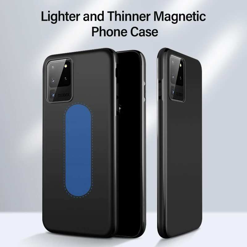 Ультратонкий Магнитный чехол из жидкого силикона для Samsung galaxy S10 S10E S9 Plus Мягкий