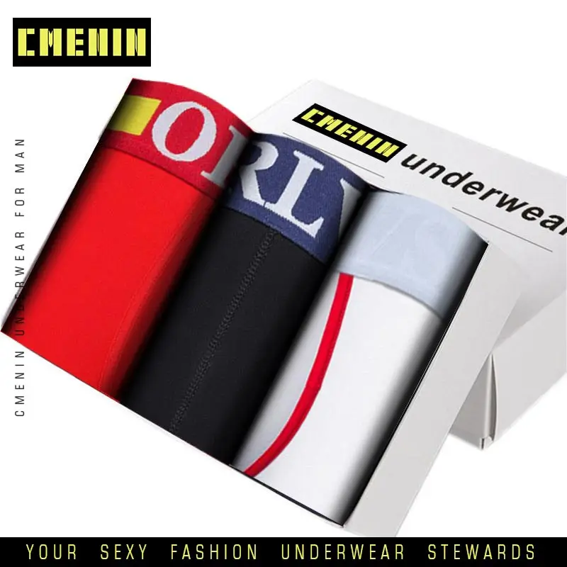 3 шт./лот мужские боксеры нижнее белье трусы хлопковые Calzoncillos Hombre для мужчин u