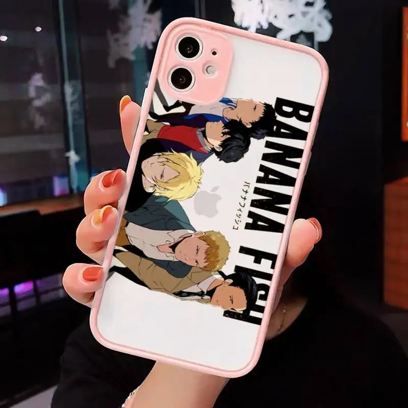

Anime Banana Fish Anime art Phone Case Matte Transparent for iPhone 7 8 11 12 s mini pro X XS XR MAX Plus cover funda