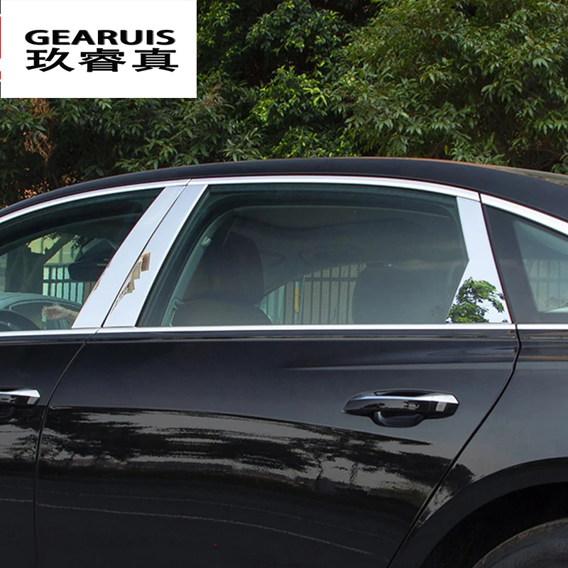 Оформление окон автомобиля b столбы Декоративные Чехлы наклейки из нержавеющей