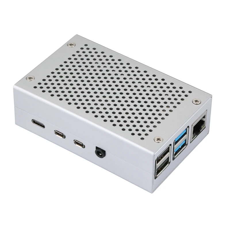 Лидер продаж алюминиевый чехол для Raspberry Pi 4 черный корпус серебристый