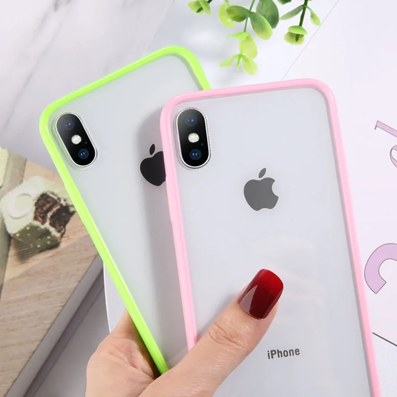 Lovebay прозрачные Простые Чехлы для телефона для iphone 11 Pro X XR XS Max пары TPU акрил для iphone 11 6 6S 7 8 Plus чехол