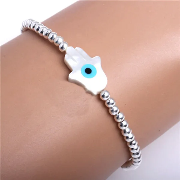 hamsa hand TONGZHE, женский браслет, Стерлинговое Серебро, 925, ювелирное изделие, CZ, Хамса, рука, сглаза, крест, Лаки, турецкий, очаровательный браслет для женщин, браслеты - Окраска металла: hamsa hand