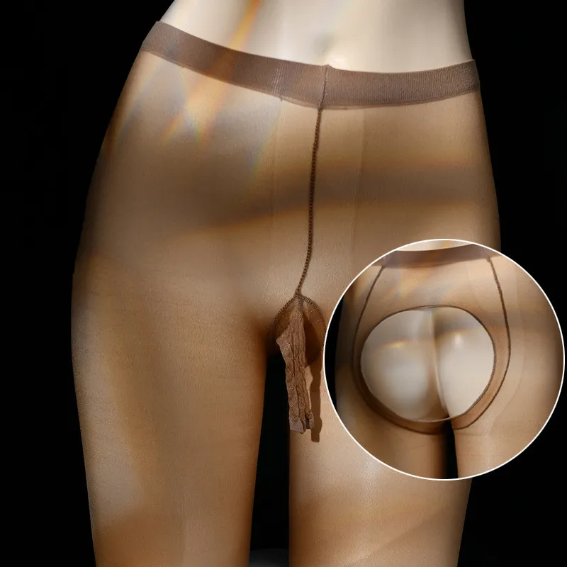 

Сексуальные мужские чулки, блестящие ультратонкие прозрачные колготки, чулки с открытой промежностью, Чулочные изделия, эротическое нижне...