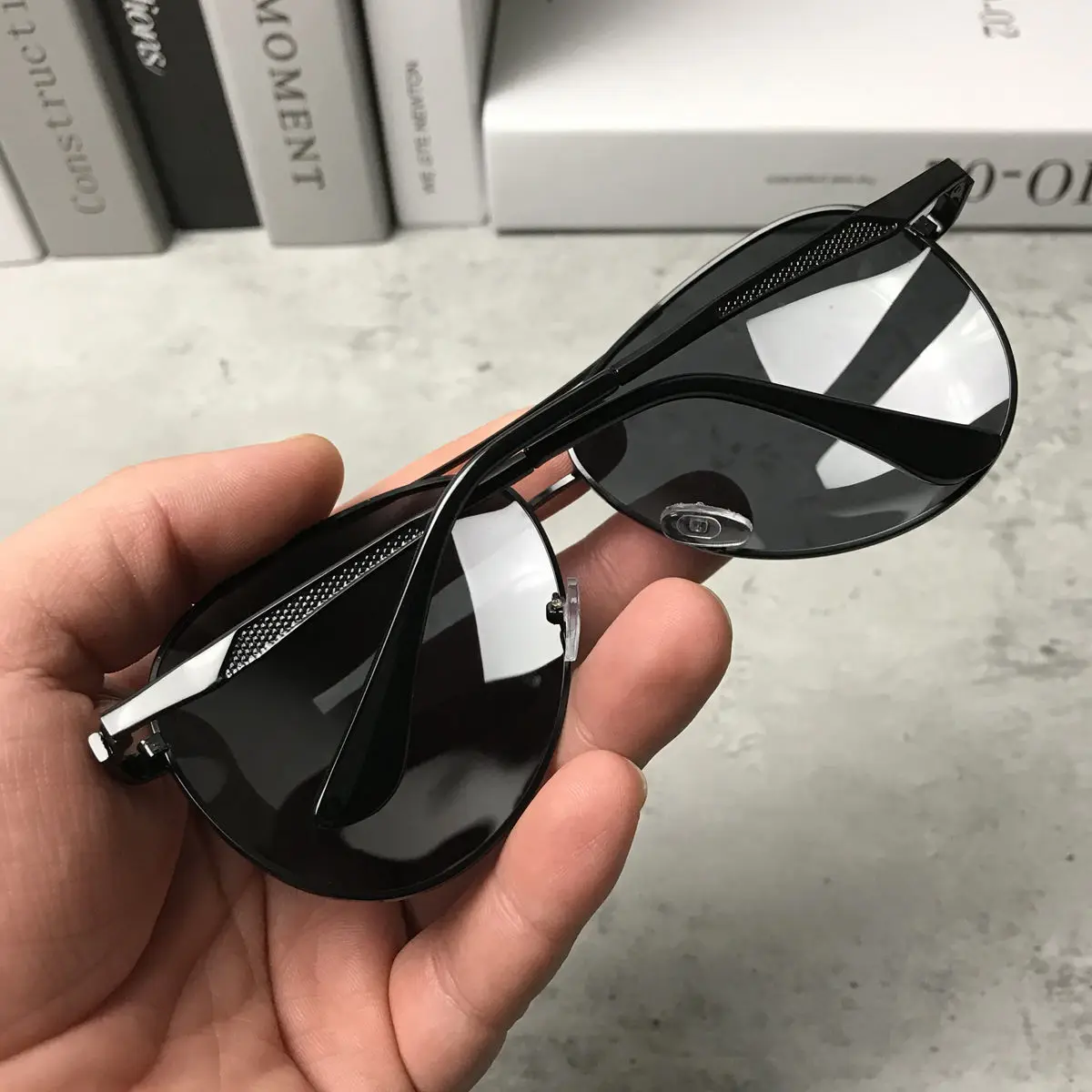 Мужские солнцезащитные очки Evove поляризационные большие очки-авиаторы 150 мм