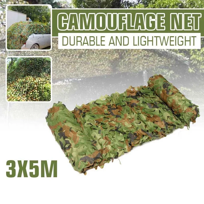 

10X16FT 3X5M Woodland Camouflage Nets Car Cover Hunting Camo Nets Camping Sun Shelter Forest Camouflage Net Jungle