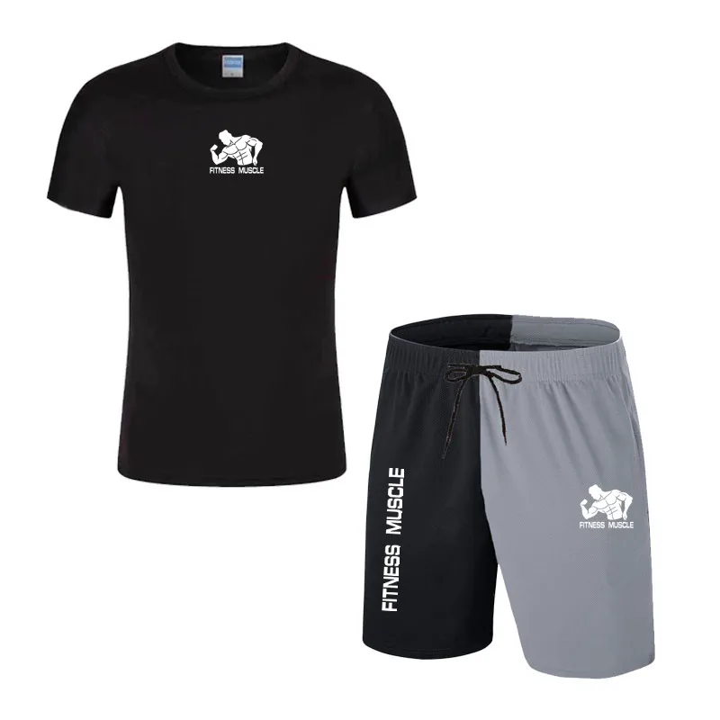 

Suit Men's Short-Sleeved T-Shirt Summer Tide Brand 2020 New Loose Trend Clothes a Set Of handsome Summer Clothes Tide