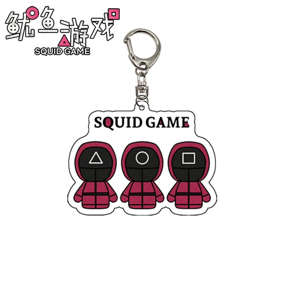 

Squid Game Animation Peripheral Key Chain Transparent Acrylic Pendant