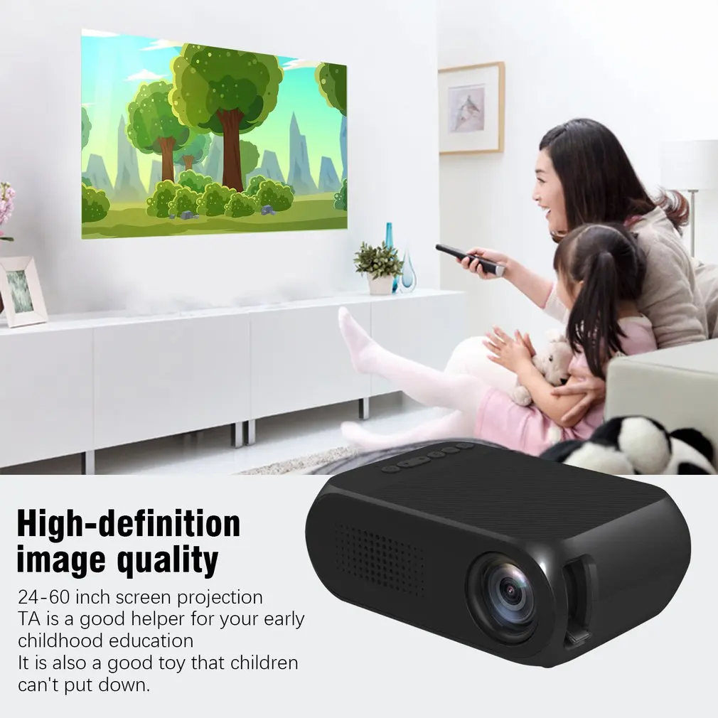 Мини проектор Обновление Портативный светодиодный проектор Аудио HDMI USB Мини проектор домашний кинотеатр медиаплеер проектор