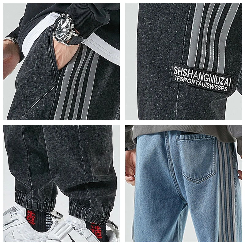 

Fashion Cargo Jeans Pants Men Casual Harem Joggers Trousers Men Hip Hop Streetwear Denim Jeans Pant Men 3XL 4XL 5XL 6XL 7XL 8XL