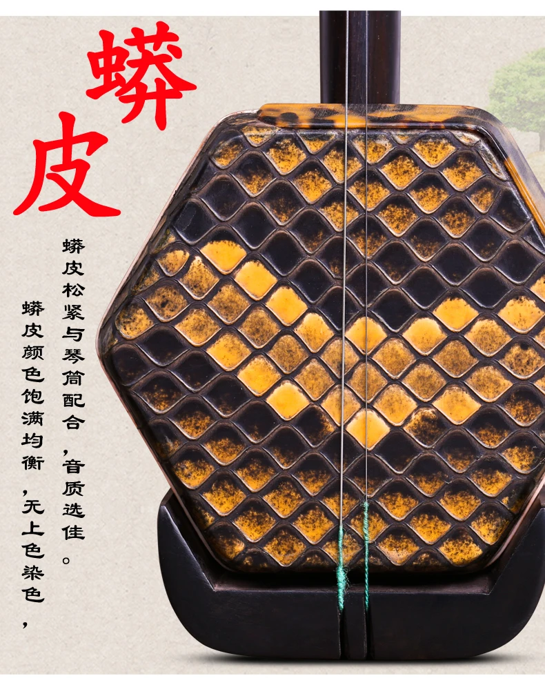 Китайский erhu Профессиональный музыкальный инструмент для тела eruh с Струны Эрху