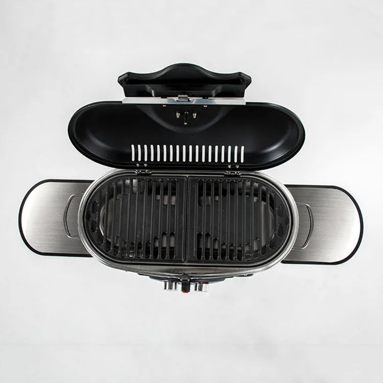 Портативный складной газовый гриль антипригарная поверхность Открытый Отдых