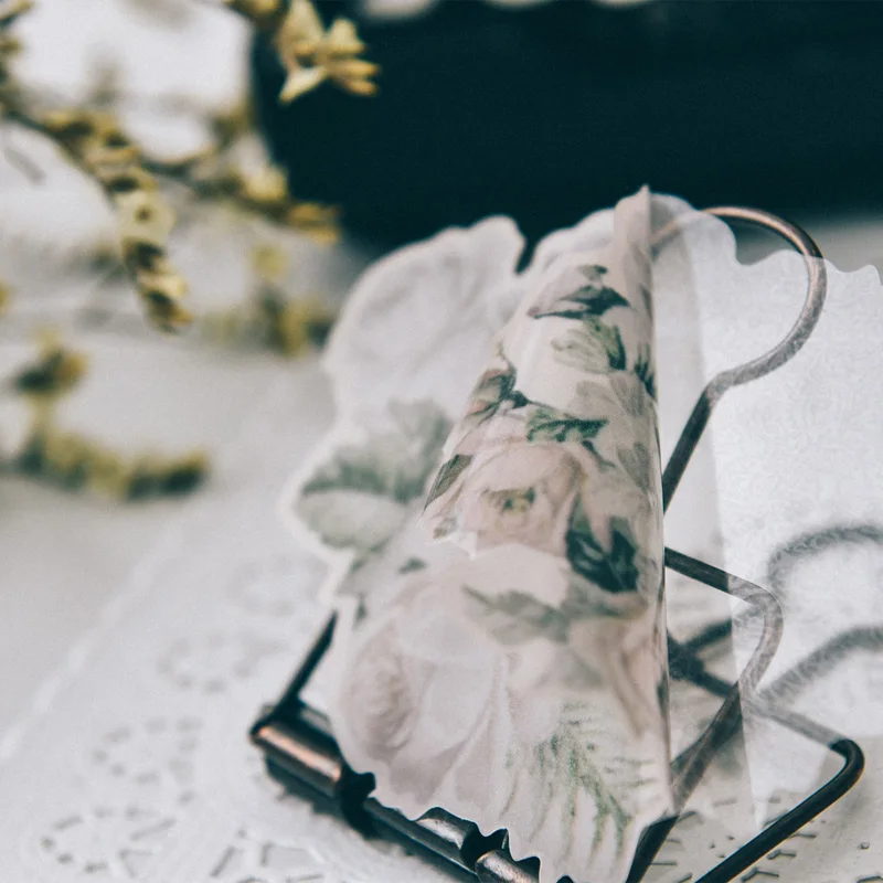 45 шт./упак. Винтаж цветы калька бумажная наклейка для творчества ремесло Скрапбукинг альбом журнал хлама Happy