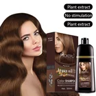 500 мл натуральный шампунь для окрашивания коричневых волос, шампунь для постоянной окрашивания волос, шампунь для долговечной краски волос для женщин, профессиональное окрашивание