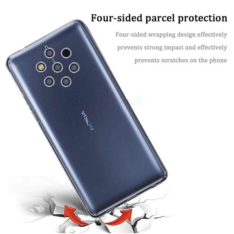 2019 ультратонкий прозрачный чехол из ТПУ для Nokia 9 PureView 5 99 &quotсиликоновый мягкий