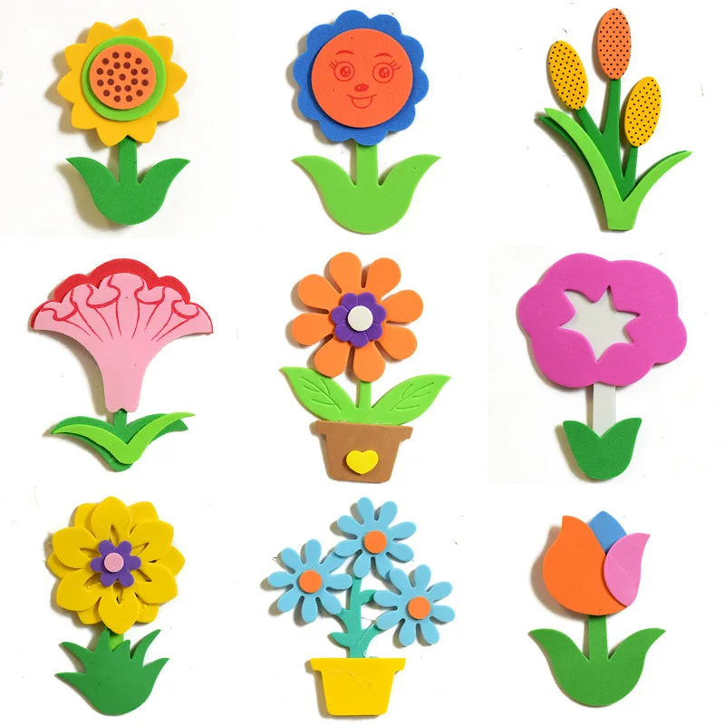 Домашние фетровые наклейки на стену из вспененного этилвинилацетата тюльпаны