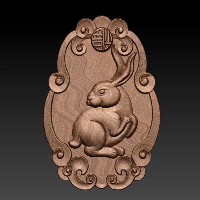 Кролик 3D модель рельеф STL для ЧПУ маршрутизатора резьбы и гравировки artcam aspire |