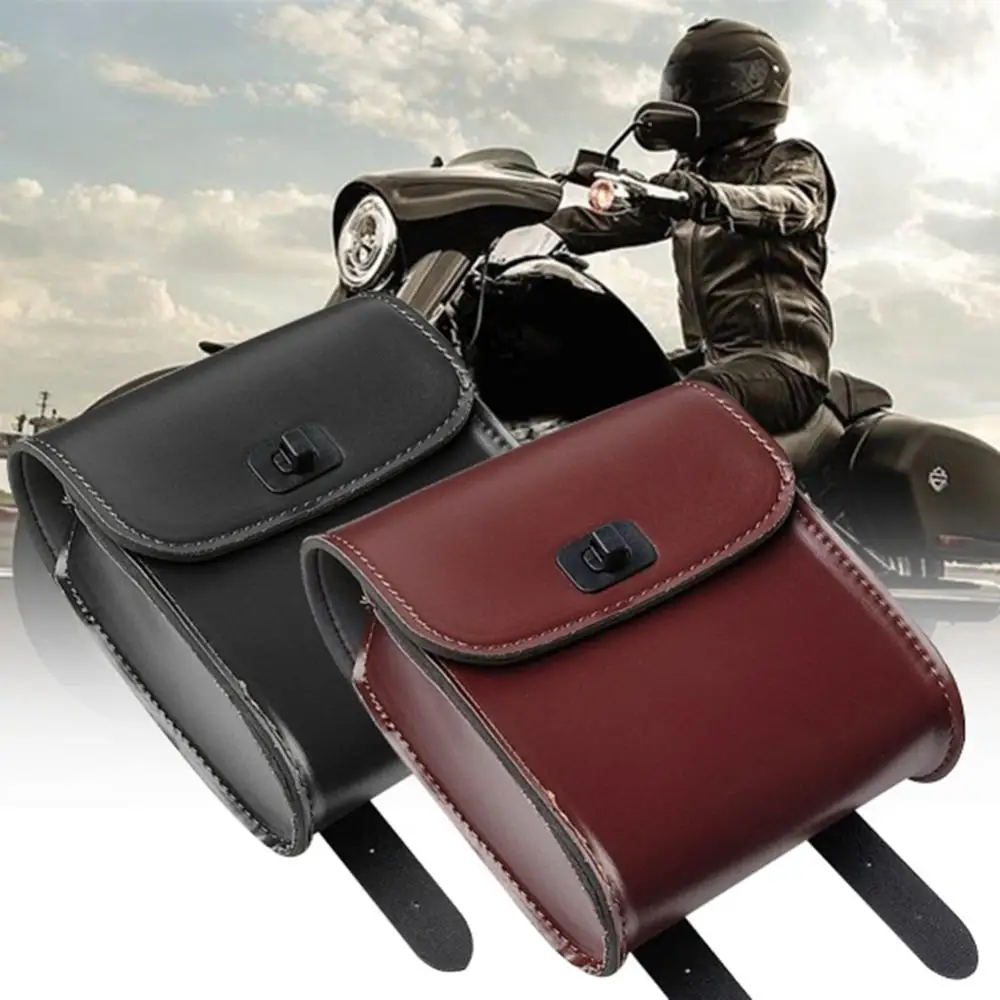 

75% Dropshipping!!Waterproof Universal Motorcycle Faux Leather Luggage Storage Side Saddle Bag