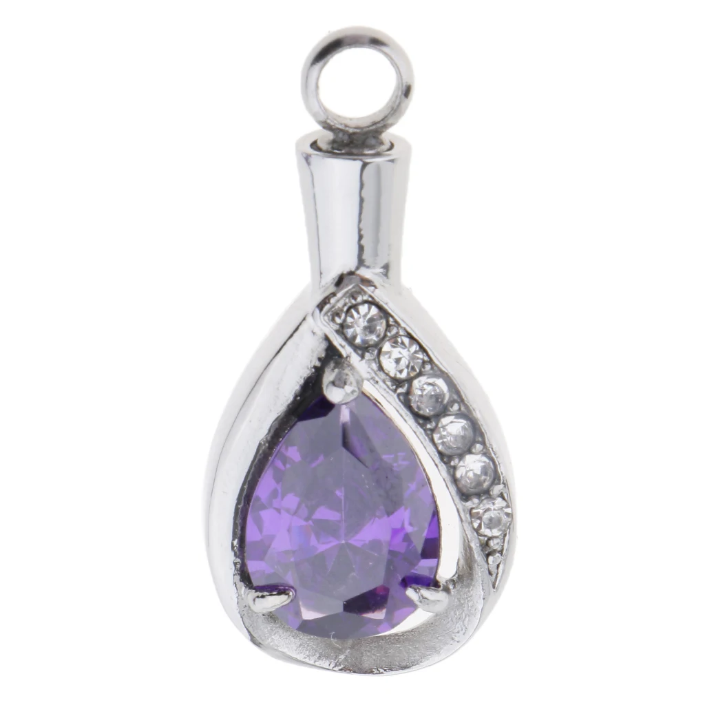 

Waterdrop Crystal Rhinestone Fancy Urn Ash Holder Pendant Keepsake Jewelry