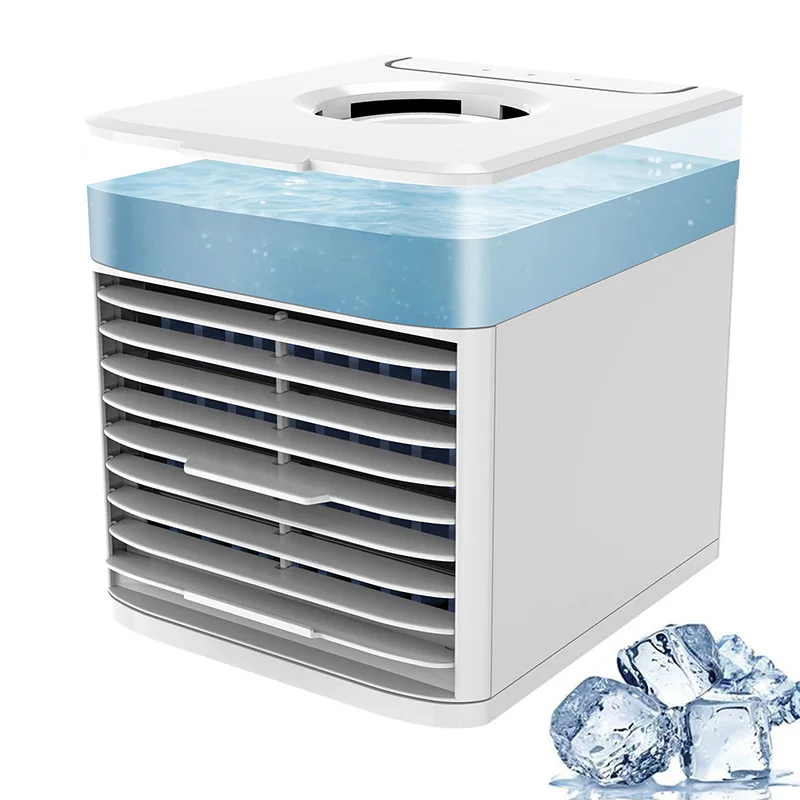 

Air Ultra Mini Air Cooler Air Conditioner Fan USB Charging Humidifier Fan Cooling Filter 3 Speeds 7 Colors LED Night Light